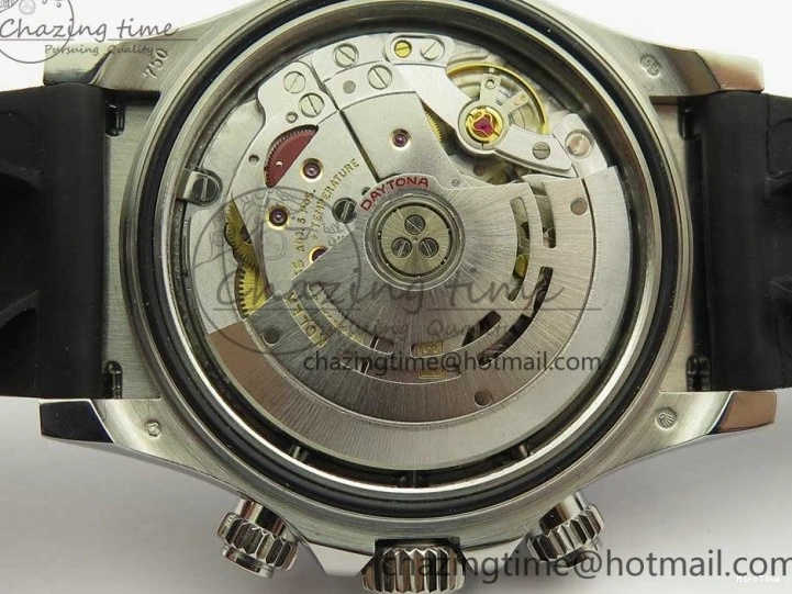 MiroTime 0119 Daytona 116519 Noob 1:1 Best Edition 904L SS Case Blue Dial on Black Rubber Strap SA4130 (Free Extra Strap) Compact 3290